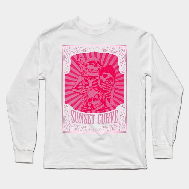 SUNSET CURVE BAND TSHIRT #2 Long Sleeve T-Shirt by ARTCLX